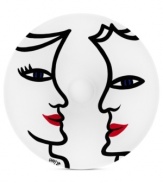 More than a pretty face, the Open Minds dish is marked by dramatic brushstrokes in opaque glass. Designed by Ulrica Hydman-Vallien for Kosta Boda.