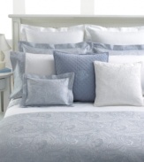 Featuring an ornate, allover paisley jacquard, this woven Lauren Ralph Lauren fitted sheet brings classic distinction to your bed. Featuring pure 370 thread count cotton.