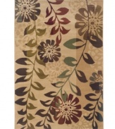 Free-flowing florals in a layered arrangement of fading colors creates this timeless Tribecca design from Sphinx. This contemporary home accent is constructed of soft, low pile fibers for an exquisite finish to any room decor. (Clearance)