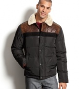 A little soft and a little smooth, this Sean John jacket mixes styles to create one hot jacket.