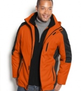 Bundle up and stay warm with this heavyweight jacket by Calvin Klein.