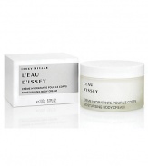 L'Eau d'Issey Body Care Body Cream. Rich, luscious cream comes in a beautiful glass jar, for intense moisturization, fragrance and pleasure. Applied with a light massaging motion, it is quickly absorbed by the skin, leaving no oily film. 7 oz. 
