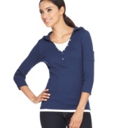 Made from 100% soft cotton, this Style&co. Sport top offers a smart layered look in one great top. At a low price, you can snag more than one!