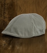 Channeling a vintage, broken-in look, this Herringbone Newsboy Cap in soft cotton is a versatile signature accessory.