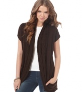 Throw on a casual cardi from It's Our Time for super-soft styling. Layer it over a neutral tank and pair it with ultra dark jeans.