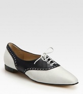 Oxford-inspired leather design with a convenient lace-up front. Leather upperLeather liningBuffed leather solePadded insoleMade in ItalyOUR FIT MODEL RECOMMENDS ordering one half size up as this style runs small. 