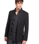 Friday night lights up when you are wearing this blazer from Kenneth Cole Reaction.