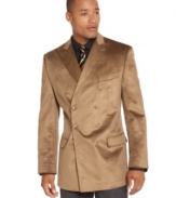 With a handsome finish, this blazer from Sean John instantly sets your dress wardrobe apart.