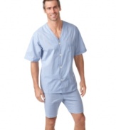 Stay cool in bed when the warm weather hits with this light weight pajama set from Club Room.