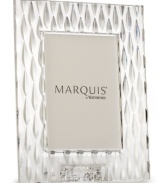 Rain and shine. Glistening crystal raindrops suspended in the Marquis by Waterford picture frame make your happiest memories shine brighter than ever.