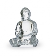 Find new beauty in the Buddha. Filled with light, this luminous crystal figurine is enrobed in fine crystal from Baccarat.