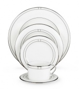 Leave it to kate spade to improve the traditional china pattern. Reminiscent of seed pearls, her signature monogram lends a lustrous accent to the Noel Alabaster cup.
