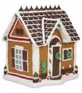 Retreat to the holiday home of Hershey's. A faux gingerbread house covered with a roof of candy bars and Kisses and decorated with sugar wreaths and peppermint swirls ensures a sweet holiday, season after season.