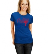 Show off your team spirit with the vintage fan-favorite style of this MLB Phillies tee for her. (Clearance)