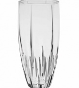 Crafted of lead crystal, the blazing starburst and vertical cuts of the Duchesse vase lend sparkling elegance to any decor.
