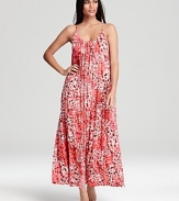 Take the maxi dress trend to bed in Midnight by Carole Hochman's long, printed nightgown.