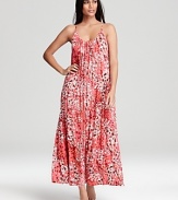 Take the maxi dress trend to bed in Midnight by Carole Hochman's long, printed nightgown.