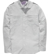 Get on the grid. This shirt form American Rag shapes up your weekend look.