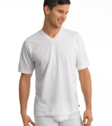 The layer you won't be able to live without. Two-pack of V-neck cotton T-shirts incorporating the Jockey staycool technology proven to help skin feel up to three degrees cooler.