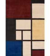 Inspired by the masters of contemporary art, Momeni's New Wave rug does wonders for any room. With a bold, graphic pattern accented by pops of primary color, the hand-tufted wool rug offers chic style and an irresistibly soft hand.