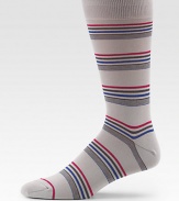 EXCLUSIVELY OURS. Multicolored stripes knitted from a generous cotton blend will be a classic and comfortable addition to your wardrobe collection.Mid-calf height80% cotton/20% nylonMachine washMade in Italy