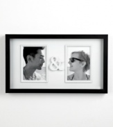 Tell both sides of the story with Umbra's You & Me picture frame. A simple black edge and white board show two priceless memories side by side.