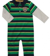Preppy in spirit, Carter's striped cotton coverall will conjure up dreams of Ivy league greatness.