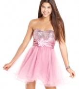 Party like a princess in this sweetheart dress from Speechless – a super-femme confection of tulle and sequins!