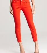 Infuse your wardrobe with vibrant color in MARC BY MARC JACOBS skinny jeans--cropped for warm-weather style and versatile for everyday chic.