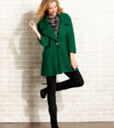 Sumptuous waffle-knit plus an oversized design come together in high-style on a coat from XOXO that makes us welcome a cold-front!