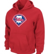 On top of your game. Give it up for the hometown heroes in this Philadelphia Phillies hoodie from Majestic Apparel.