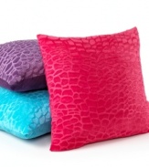 Comfort zone. Lounge around with the soft texture and chic style of these decorative pillows from Teen Vogue, featuring an embossed crocodile pattern and a variety of bright colors. Reverses to ultrasuede. Coordinate with the matching throws and body pillows.