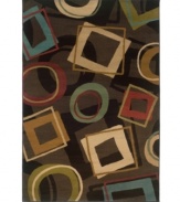 Inspired by whimsical designs of the late Modern age, the Tribecca area rug presents chic geometry coupled with divine color. A streamlined, low-cut pile and durable construction offer a handsome, lasting finish to any room. (Clearance)