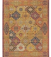 Step away from the everyday with an energetic fusion of color and texture, captured in an exquisite diamond-patterned arabesque that evokes the designs of ancient Persia. Tufted in India from pure wool, this area rug from Safavieh adorns your floor with timeless beauty. (Clearance)