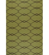 Stunning in its simplicity, this artist-designed area rug from Surya brings a calming beauty to any area in your home. Interlocking lines crisscross against a soft green background, creating a chic lattice-like pattern that's stylishly simple.