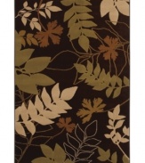 Transform your room from the ground up with the nature-inspired silhouettes and colors of the Pinnacle Hidden Escape area rug. Completely crafted in the USA, it is woven of soft, durable olefin in a lush pile that withstands heavy traffic anywhere in the home.