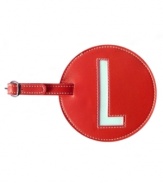 Give me an L! This big, easy-to-spot luggage tag is personalized with your initial, giving your bags an identity and helping them stand out on the luggage carousel.