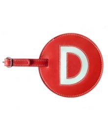 Give me a D! This big, easy-to-spot luggage tag is personalized with your initial, giving your bags an identity and helping them stand out on the luggage carousel. Give me a D! This big, easy-to-spot luggage tag is personalized with your initial, giving your bags an identity and helping them stand out on the luggage carousel.