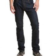 Sleek denim style isn't a stretch with these jeans from Armani.