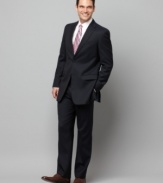 Hit all the right notes in your dress wardrobe with this Tommy Hilfiger slim-fit pin dot suit.