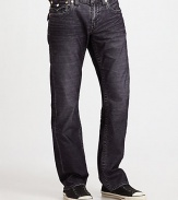 A relaxed fit with modern sensibilities is rendered in slightly faded, fine-wale corduroy.Five-pocket styleZip flyInseam, about 3470% cotton/30% polyesterMachine washImported