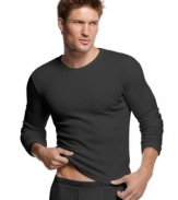Calvin Klein brings it back to the basics with this ready-for-relaxing layering crew neck in soft, comfortable cotton.