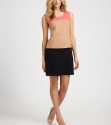 This wonderfully textural woven style is tailored in a bright, colorblocked style.Jewel necklineSleevelessBack dartsConcealed back zipFully linedAbout 36 from shoulder to hem29% acrylic/29% viscose/28% linen/11% cotton/2% nylon/1% elastaneDry cleanImportedModel shown is 5'10½ (179cm) wearing US size 4.OUR FIT MODEL RECOMMENDS ordering true size. 