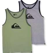 Catch the wave. This Quiksilver tank top is the ultimate in casual, carefree cool.