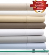 Ready for real luxury? Woven from 100% Egyptian cotton, this indulgently soft, 600-thread count fitted sheet is exquisitely designed and expertly tailored. Generously-sized to fit luxury mattresses up to 18 thick. Woven with lustrous 2-ply yarn to achieve total thread count.