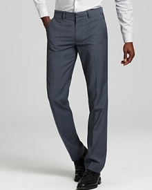 Slate gray pants from Theory amp up the style factor while remaining timelessly tailored.