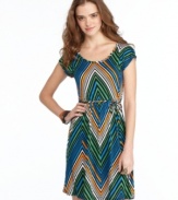 Infinite zigzags plus an a-line shape equal a day dress that hypnotizes, from Living Doll!