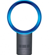 Small and unassuming, this table fan is bladeless, drawing in air and amplifying it up to 15 times for a smooth blast.  The Dyson fan delivers uninterrupted air, adjusting the airflow power for precision circulation, and requires no clamping, pivoting on its own center of gravity. 2-year warranty.