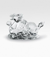 The dragon is the fifth animal of the 12-year cycle of the Chinese zodiac, representing honesty, sensitivity and bravery. This elegant keepsake piece reflects all of these traits in fine, handcrafted crystal. Full-led crystal5½W X 3¼HWipe cleanHandcrafted in France