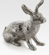 A nostalgic reminder of youth and fairytale lore, this hand-cast design of nickel-plate metal is destined to become a treasured heirloom for years to come.From the Baby Heirloom CollectionNickel-plated metal9½H X 9W X 4DImported